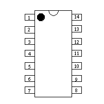 14-DIL Caixa circuito Integrado
