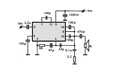 HA1313 circuito eletronico
