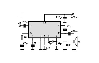 HA1322W circuito eletronico