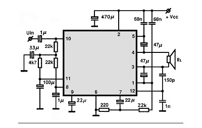 HA1371 circuito eletronico