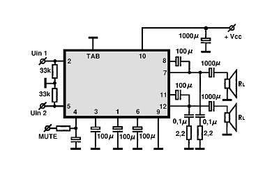 HA1392 circuito eletronico