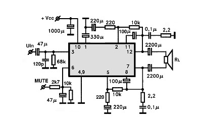 HA1396 circuito eletronico