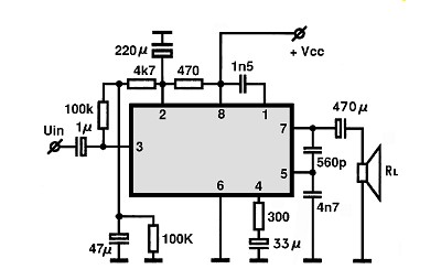 LA4050P circuito eletronico