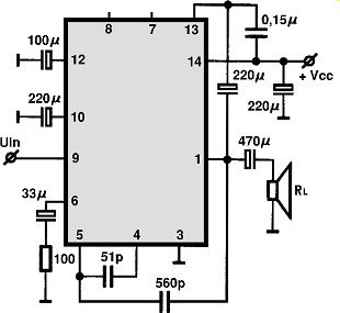 LA4100 circuito eletronico