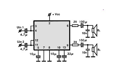 LA4170 circuito eletronico