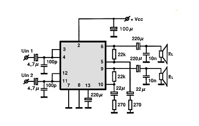 LA4175 circuito eletronico