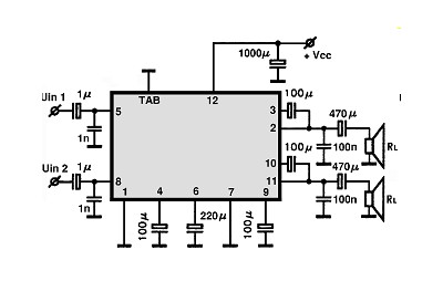 LA4182 circuito eletronico