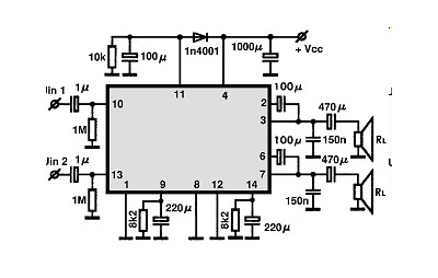 LA4185 circuito eletronico