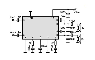 LA4192 circuito eletronico