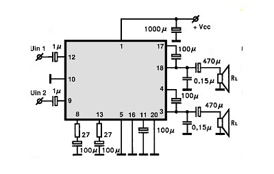 LA4195 circuito eletronico