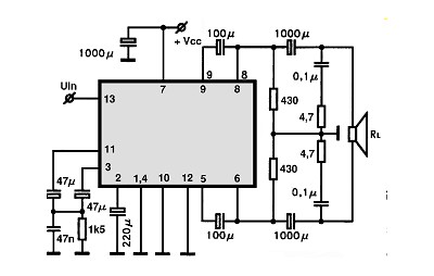 LA4446BTL circuito eletronico