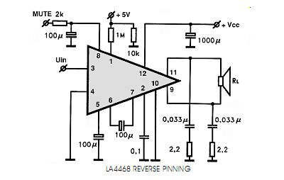 LA4468 circuito eletronico