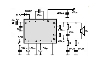 LA4471 circuito eletronico