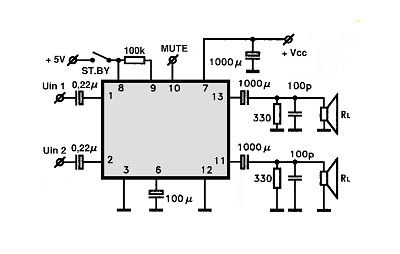 LA4485 circuito eletronico