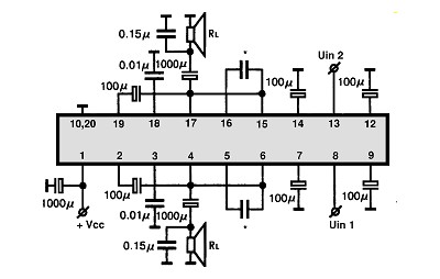 LA4500 circuito eletronico