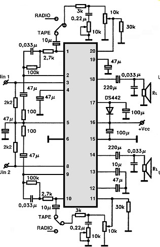 LA4520 circuito eletronico