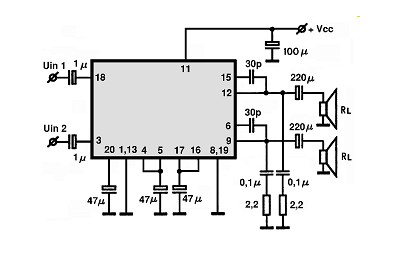 LA4530M circuito eletronico