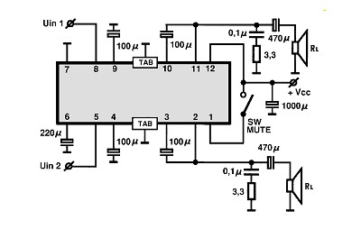 LA4557 circuito eletronico