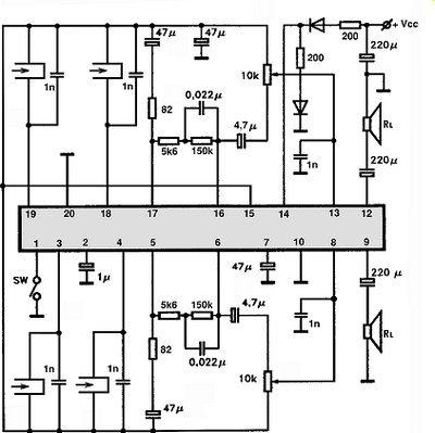 LA4580M circuito eletronico