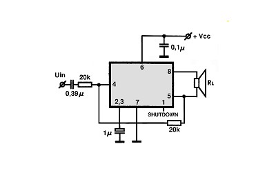 LM4861 circuito eletronico