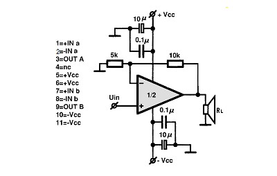 OPA2544T circuito eletronico