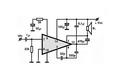 SN76001 circuito eletronico