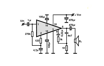 SN76003 circuito eletronico