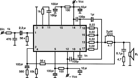 STK4048II circuito eletronico