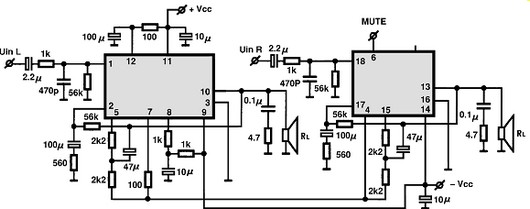 STK4111II circuito eletronico