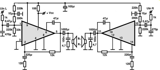 STK413 circuito eletronico