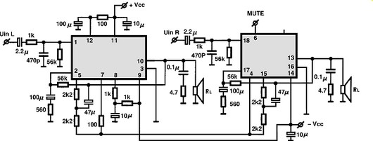 STK4172II circuito eletronico