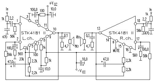 STK4181II circuito eletronico
