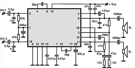 TA7229P circuito eletronico