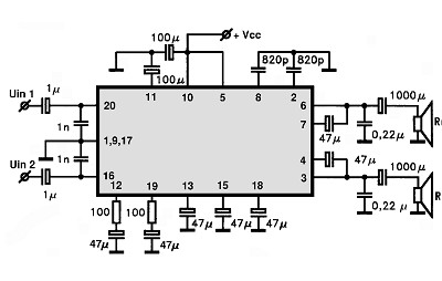 TA7236P,AP circuito eletronico