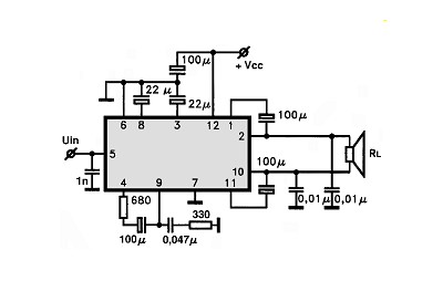 TA7237P,AP circuito eletronico