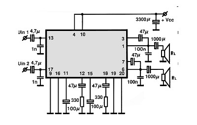TA7246P circuito eletronico