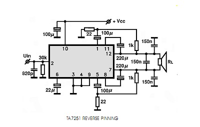 TA7250AP circuito eletronico