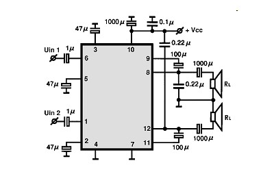 TA7263P circuito eletronico