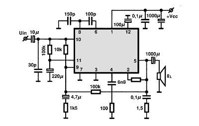 TA7268P circuito eletronico