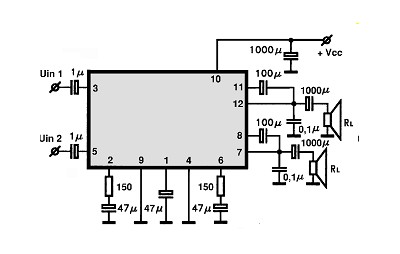 TA7269P circuito eletronico