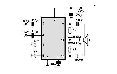 TA7273P circuito eletronico