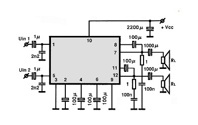 TA7280P circuito eletronico