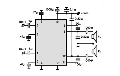 TA7299P circuito eletronico