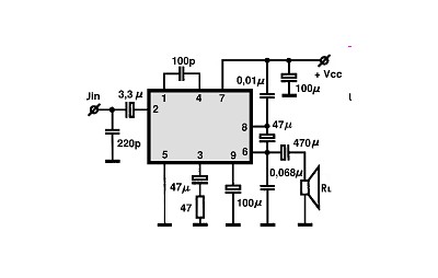 TA7313AP circuito eletronico