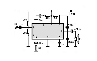 TA7331P circuito eletronico