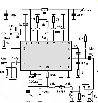 TA7625F circuito eletronico