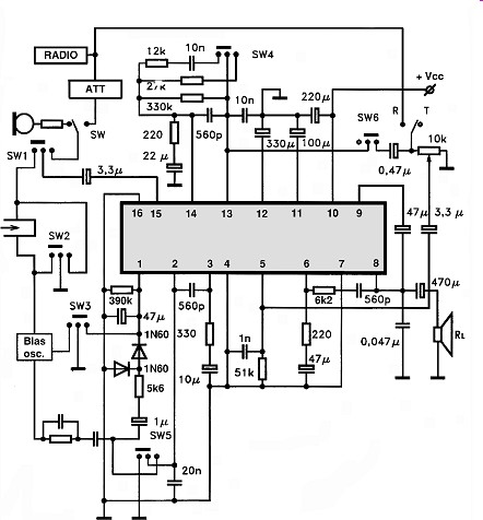 TA7628P circuito eletronico