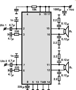 TA8210AL circuito eletronico