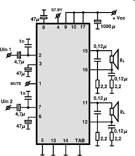TA8221AH circuito eletronico