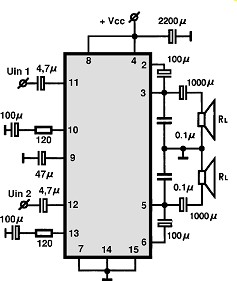 TA8229K circuito eletronico